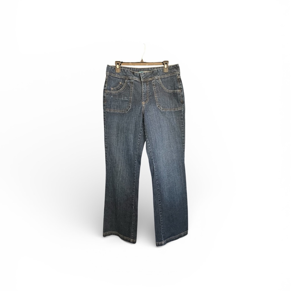 EUC++ French Cuff bootcut trouser jeans – blue – size 10
